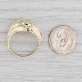 Light Gray 0.16ctw Diamond Ring 10k Yellow Gold Size 7.25