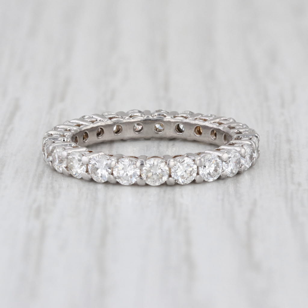 1.80ctw Diamond Eternity Band 18 White Gold Wedding Annivesary Stackable Ring