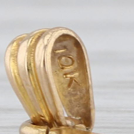 Vintage Lavalier Lab Created Sapphire Seed Pearls Pendant 10k Yellow Gold