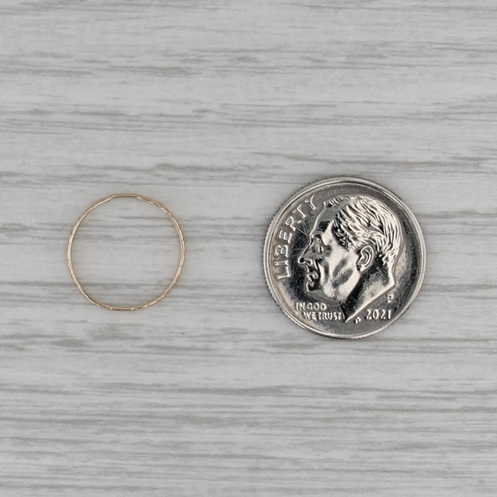 Vintage Small Size Baby Ring 10k Yellow Gold Keepsake Band 1.3mm