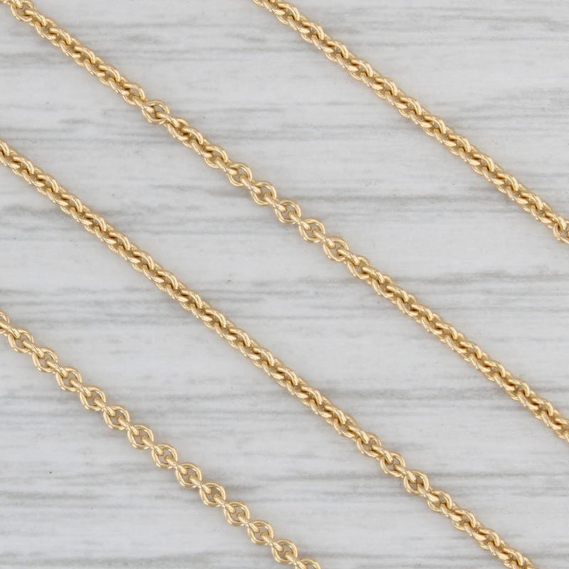 Gray Opal 0.25ctw Diamond Teardrop Pendant Necklace 14k Gold 17.75" Cable Chain