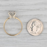 0.45ctw Diamond Cluster Engagement Ring 10k Gold Vintage Size 7