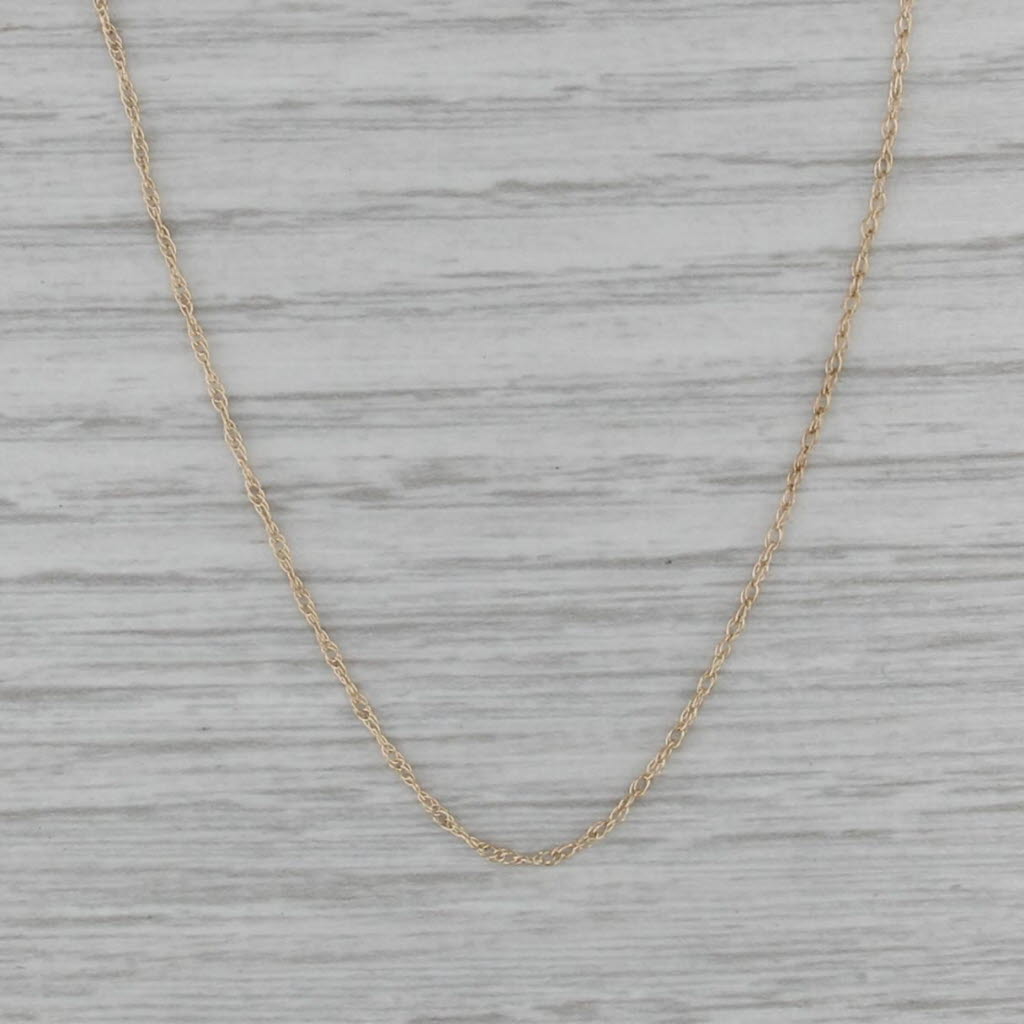 Fine Rope Chain Necklace 14k Yellow Gold 19" 1mm