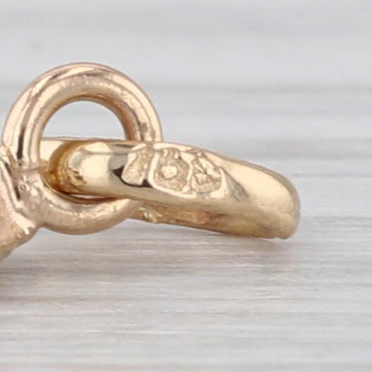 Vintage Monoco Shoe Slipper Pendant 18k Yellow Gold Charm