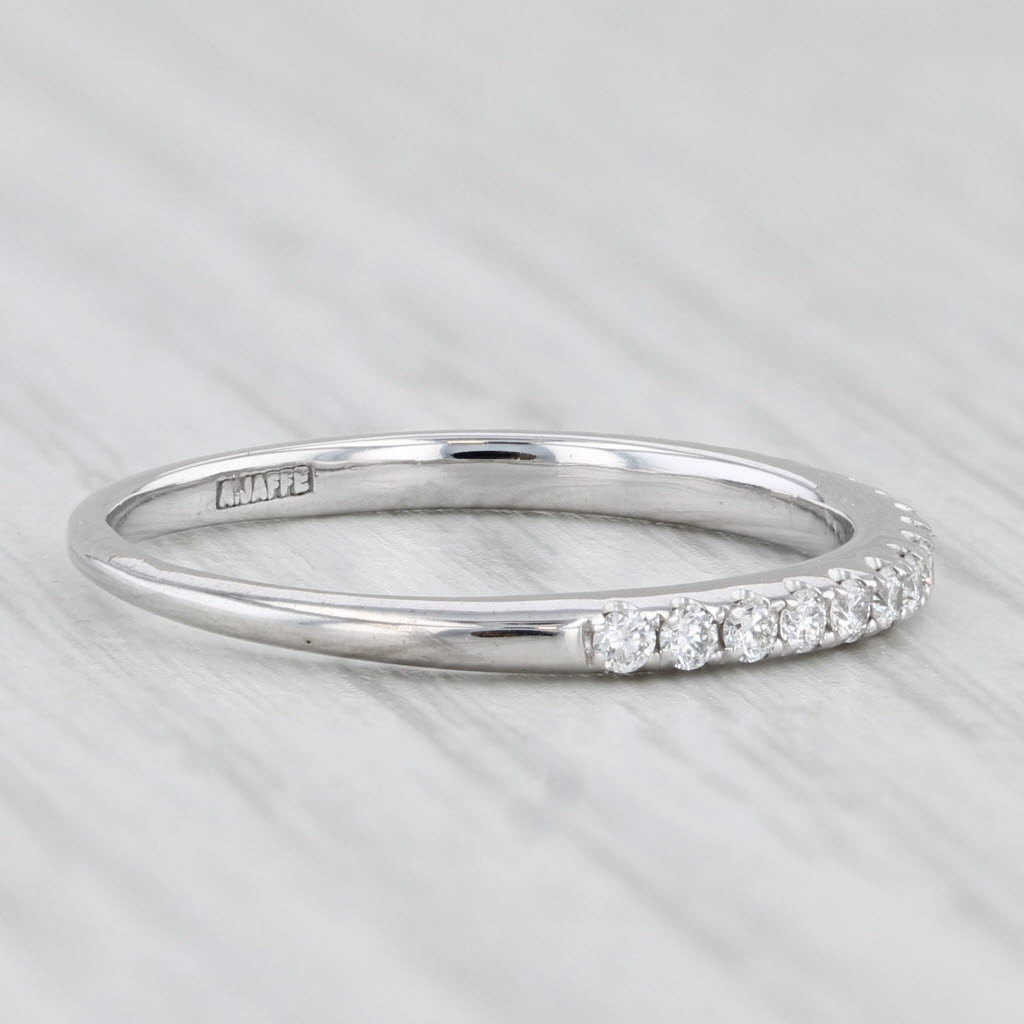 Light Gray 0.25ctw Diamond Wedding Band 14k White Gold Sz 6 Stackable Anniversary Ring