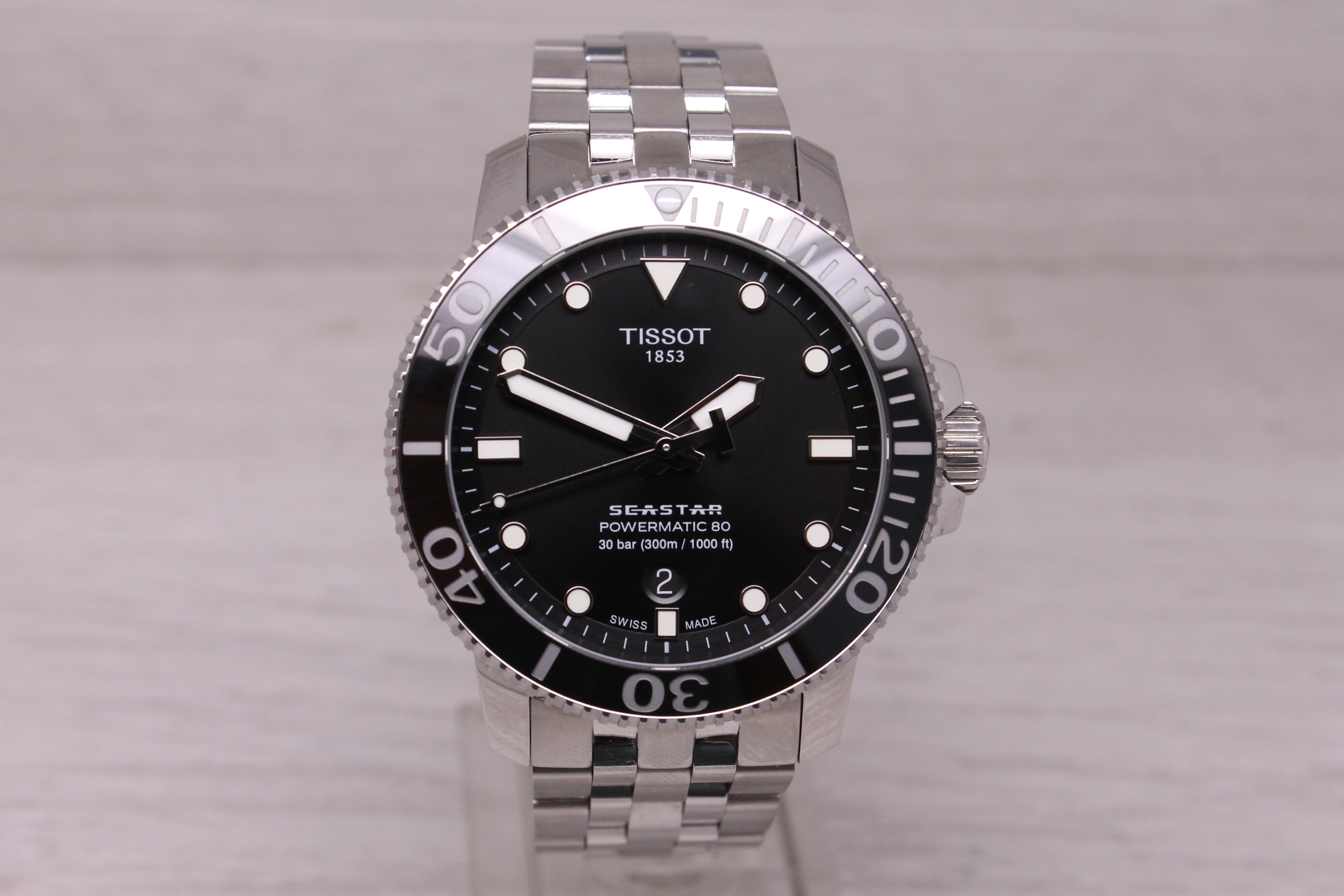 Tissot Seastar 1000 Mens Automatic Watch 43mm Steel Swiss Date T120407A Box