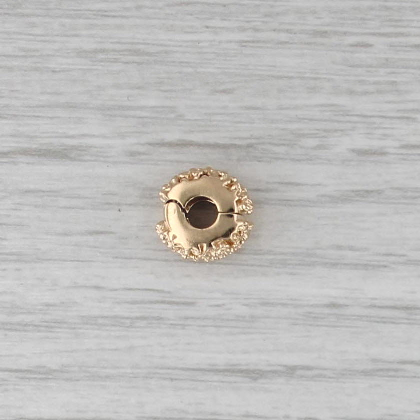 Authentic Pandora Golden Flower Clip Charm 750507 14k Gold Floral