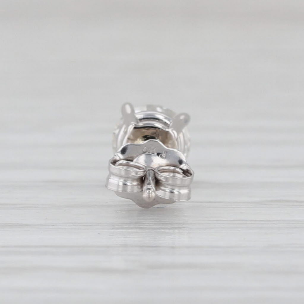 Single 0.46ct Round Brilliant Diamond Solitaire Stud Earring 14k White Gold