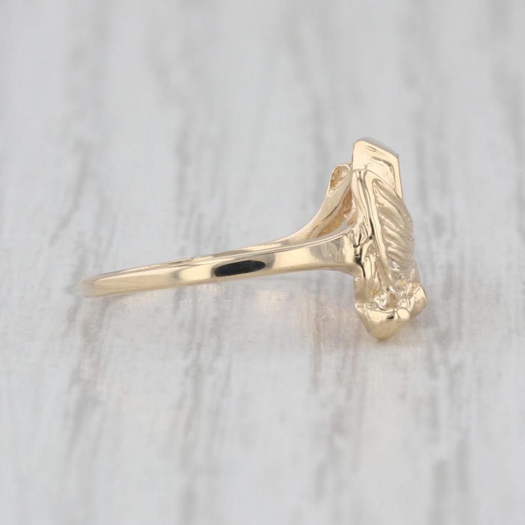 Noah's Ark Ring 10k Yellow Gold Small Size 4 Religious Jewelry