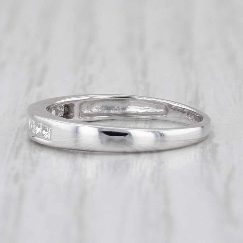 0.30ctw Diamond Wedding Band 14k White Gold Stackable Ring Size 5