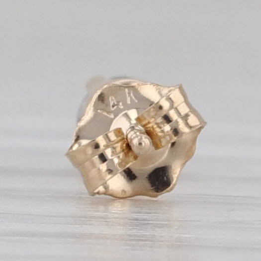 Gray 0.20ctw Round Brilliant Diamond Solitaire Stud Earrings 14k Yellow Gold