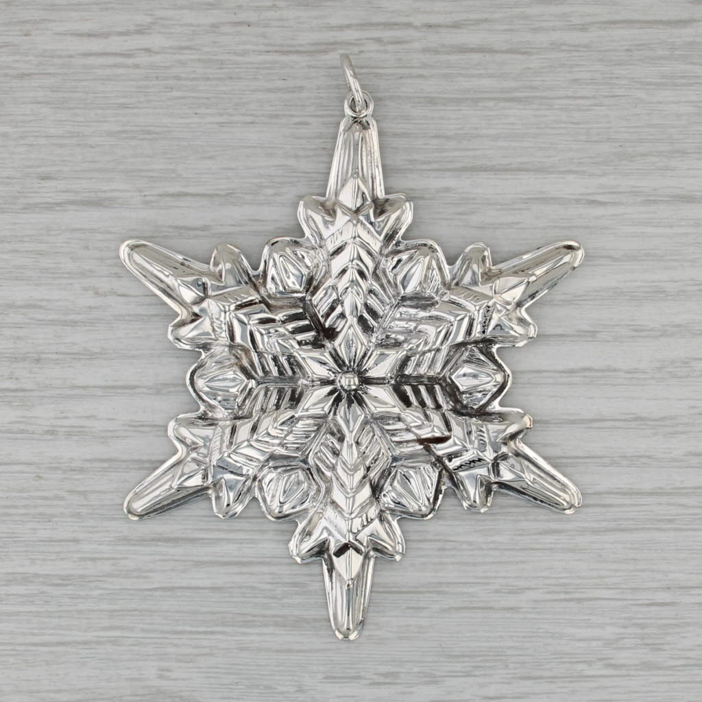 1972 Gorham Christmas Snowflake Ornament Sterling Silver Holiday Collectible