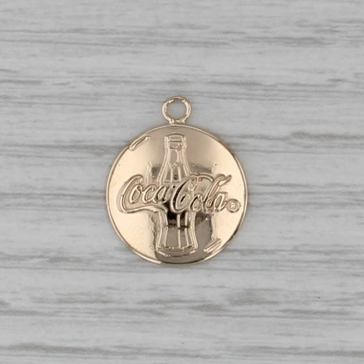 Vintage Coca Cola Charm 14k Yellow Gold Coke Bottle Pendant