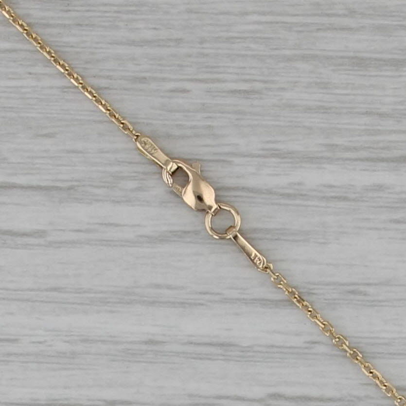 0.20ctw Diamond PalmTree Pendant Necklace 14k Yellow Gold 20" Cable Chain