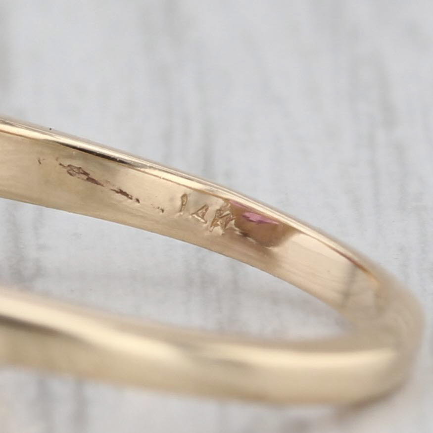 6.40ct Lab Created Purple Sapphire Solitaire Star Ring 14k Yellow Gold Size 6.75