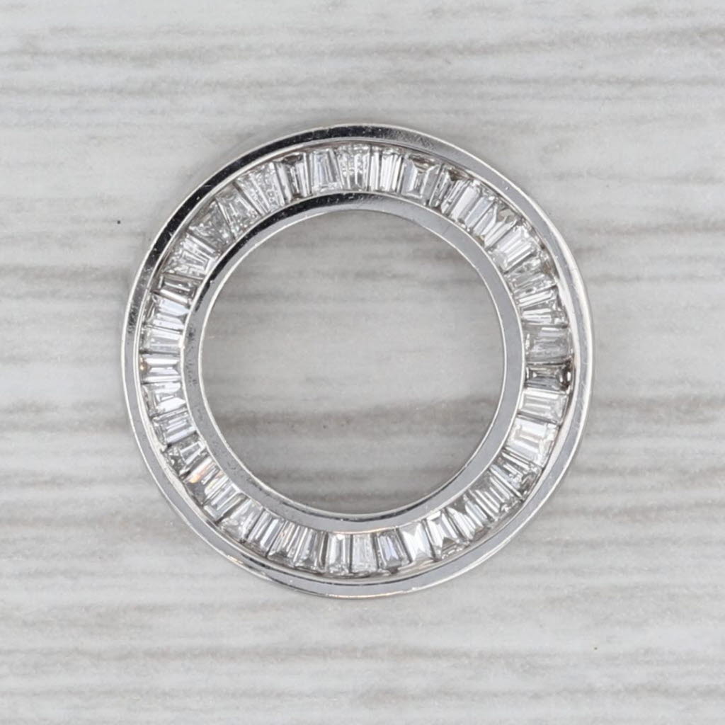 Gray 0.50ctw Diamond Eternity Circle Pendant 14k White Gold Small Drop