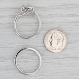 Gray Leo Bridal Collection 0.84ctw Diamond Engagement Ring Wedding Band 14k Gold