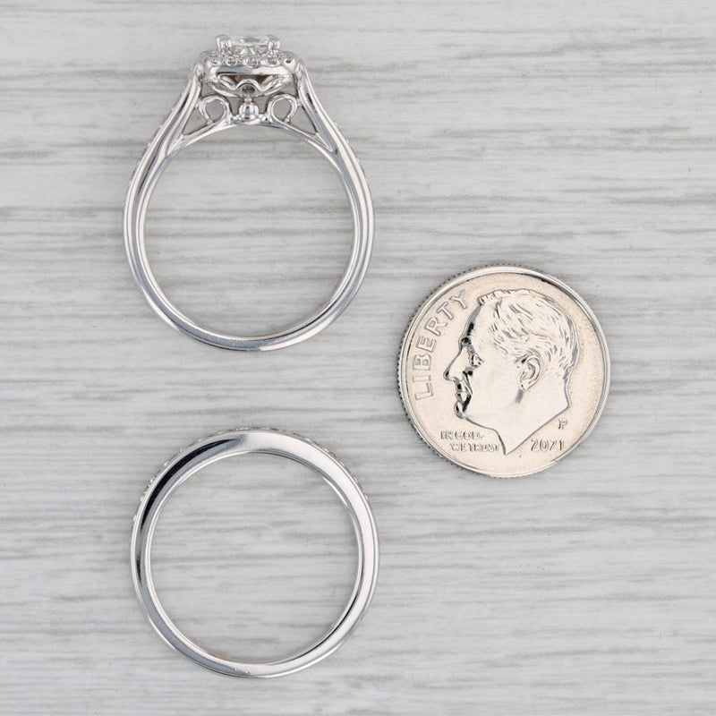 Leo Bridal Collection 0.84ctw Diamond Engagement Ring Wedding Band 14k Gold
