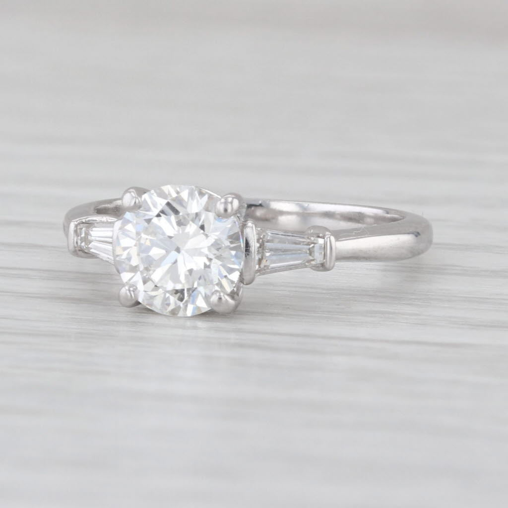 GIA 1.49ctw Round VVS2 G Diamond Engagement Ring 14k White Gold Size 6.5