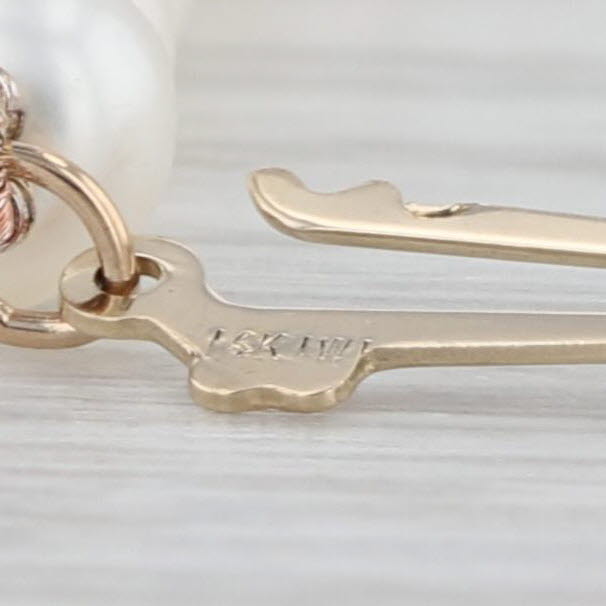 Feshwater Cultured Pearl Single Strand Bracelet 14k Yellow Gold Clasp 7"