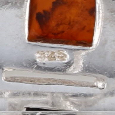 Multicolor Amber Drop Earrings Sterling Silver Butterfly Backs