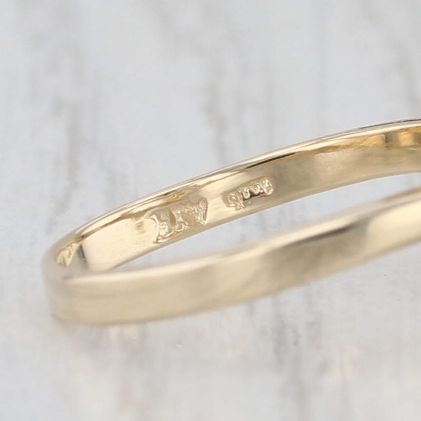 0.25ctw Blue Sapphire Diamond Heart Ring 10k Yellow Gold Size 6