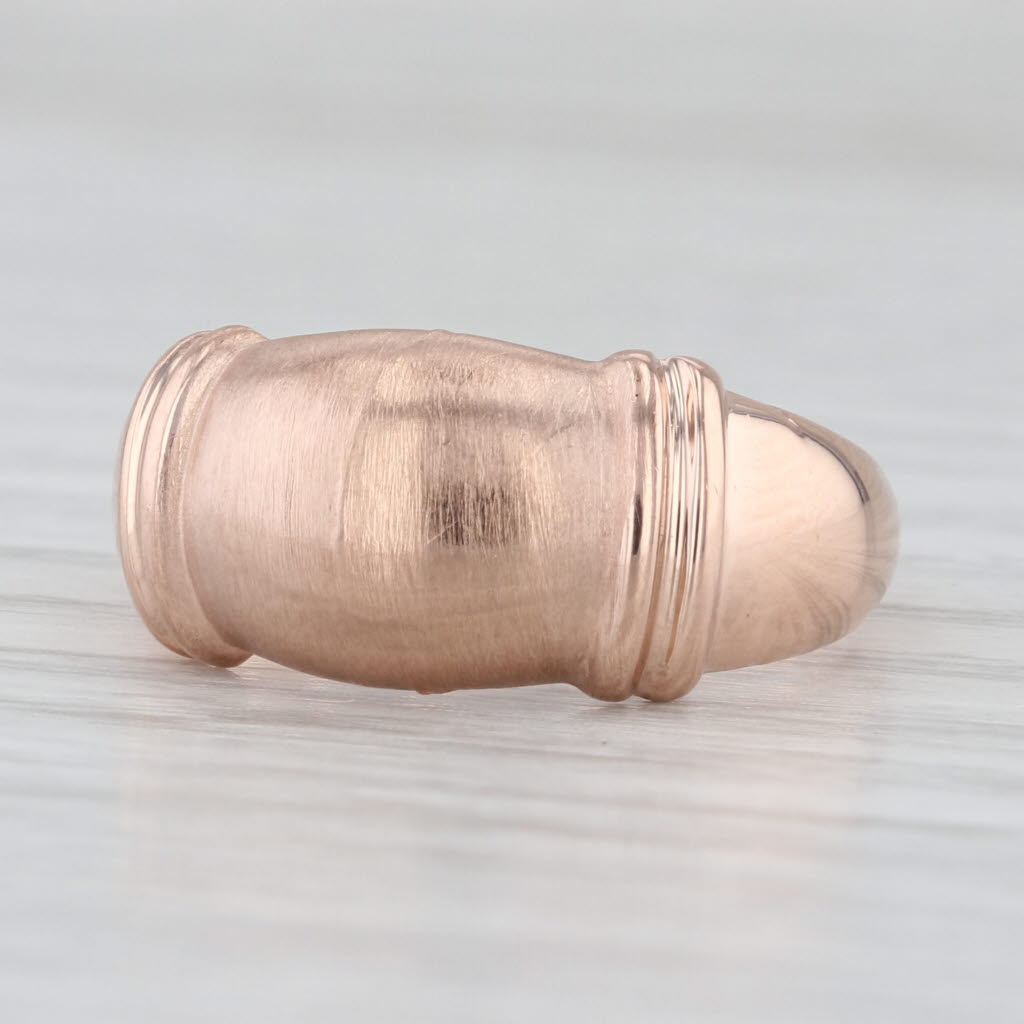 Brushed Beveled Ring 10k Rose Gold Size 7 Michael Anthony