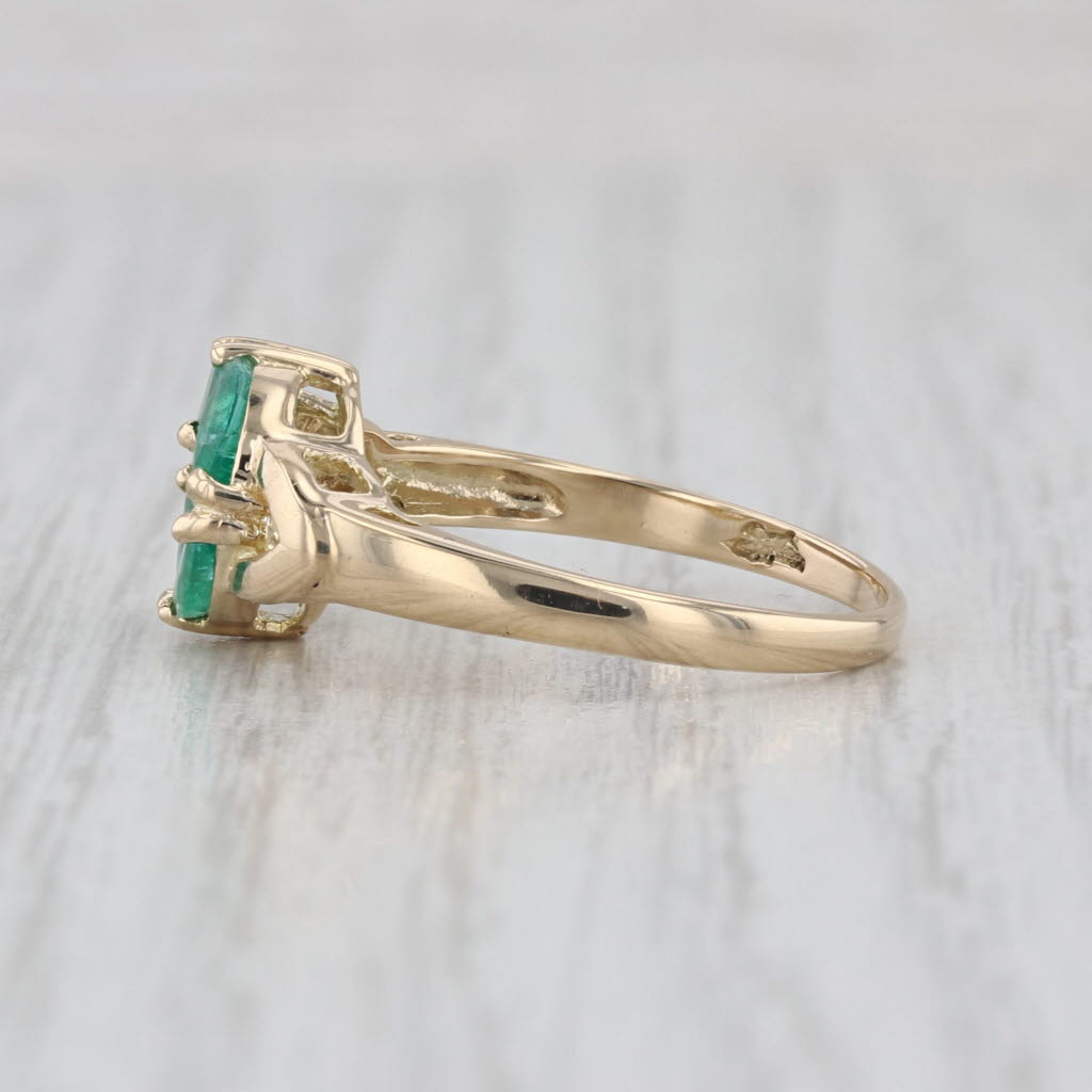 0.50ctw Emerald Diamond Ring 14k Yellow Gold Size 7.25