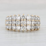 Light Gray 2.03ctw Tiered Diamond Pyramid Ring 14k Yellow Gold Size 6.75 Stackable