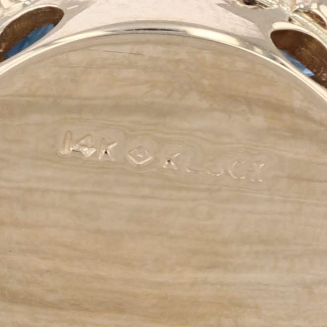 Richard Klein Blue Sapphire Slide Bracelet Charm 14k Yellow Gold Vintage