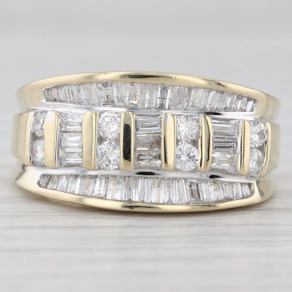 Light Gray 1ctw Diamond Ring 10k Yellow Gold Size 7 Anniversary
