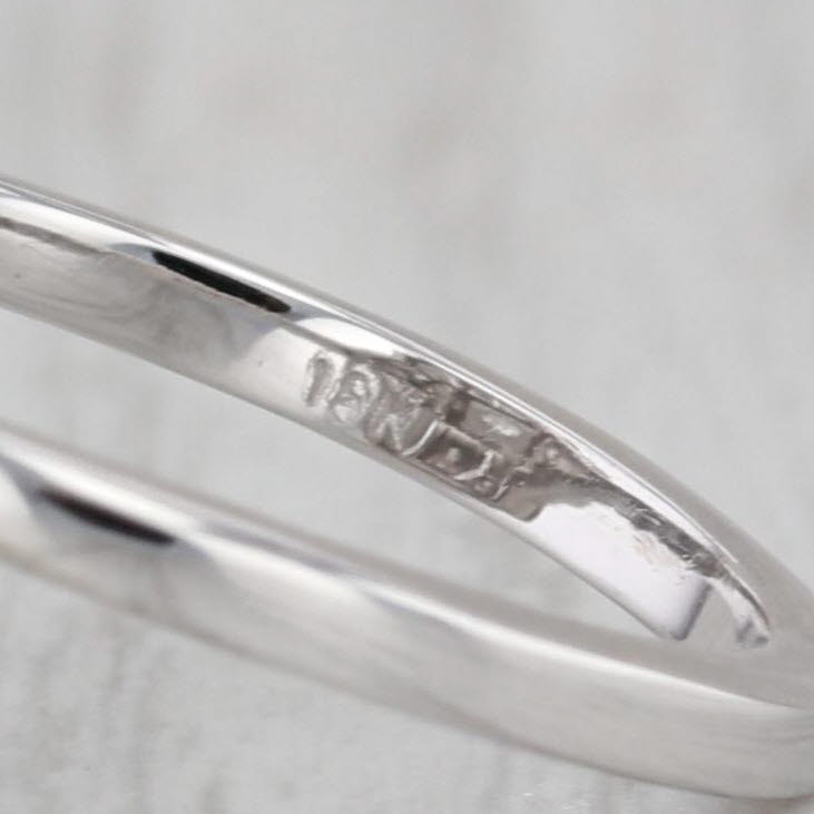 Vintage 0.15ctw Diamond Ring 18k White Gold Size 7