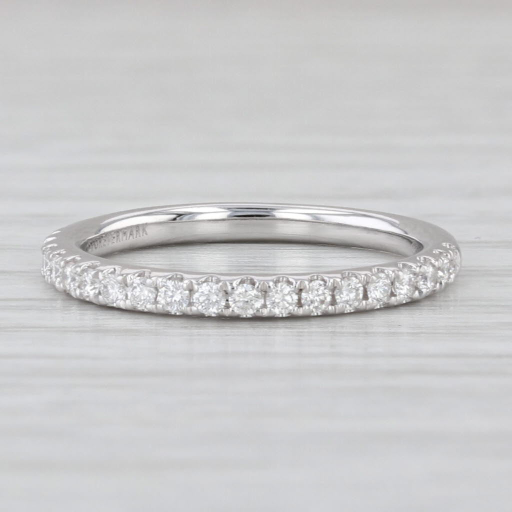 0.25ctw Diamond Wedding Band 14k White Gold Stackable Ring Size 4