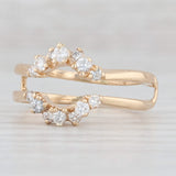 Light Gray 0.50ctw Diamond Ring Jacket Enhancer 14k Yellow Gold Size 8.5 Wedding Bridal
