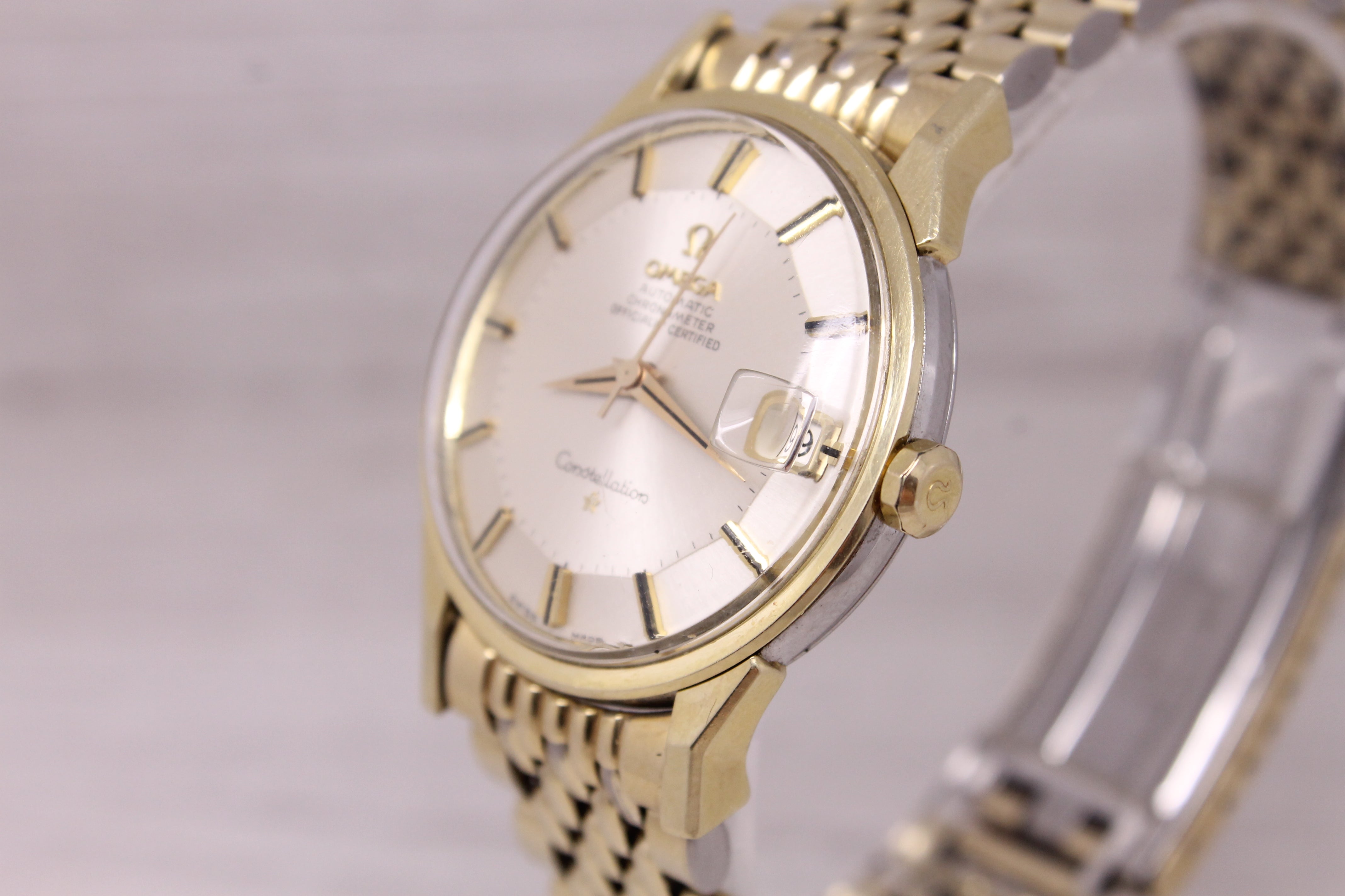 Vintage c.1966 Omega Constellation Mens Pie Pan Automatic Watch ORIGINAL Nr Mint