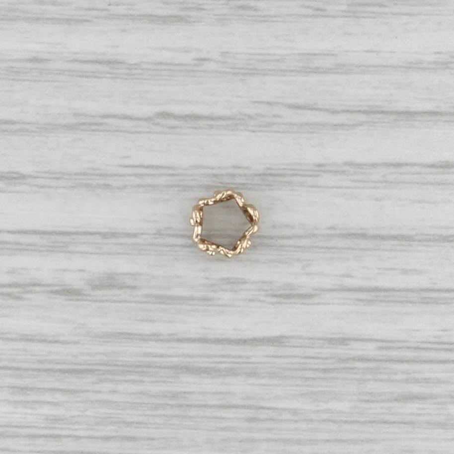 Authentic Pandora Trinity Spacer Charm 14k Gold Retired Bead 750451 Flower