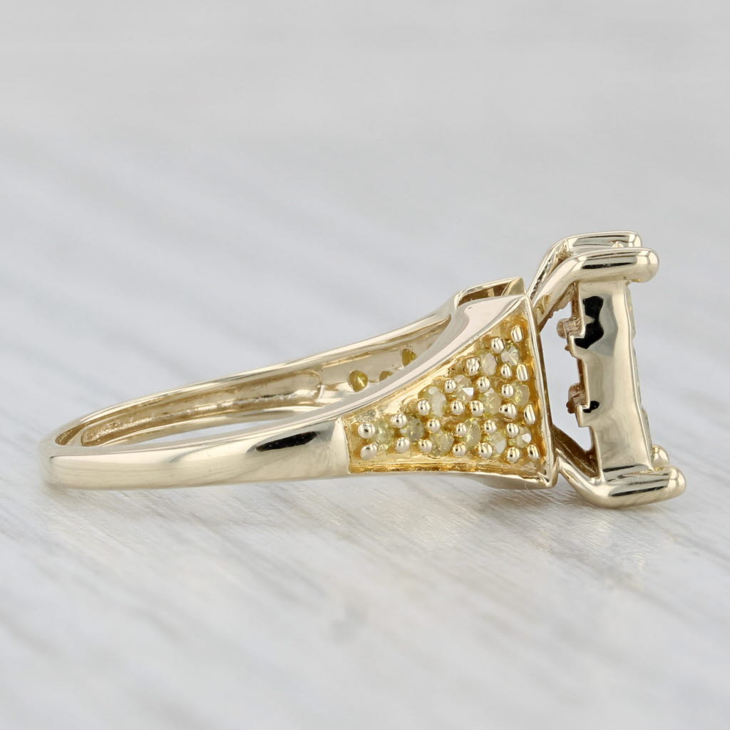 Light Gray 0.70ctw Yellow Diamond Ring 10k Yellow Gold Size 5.25