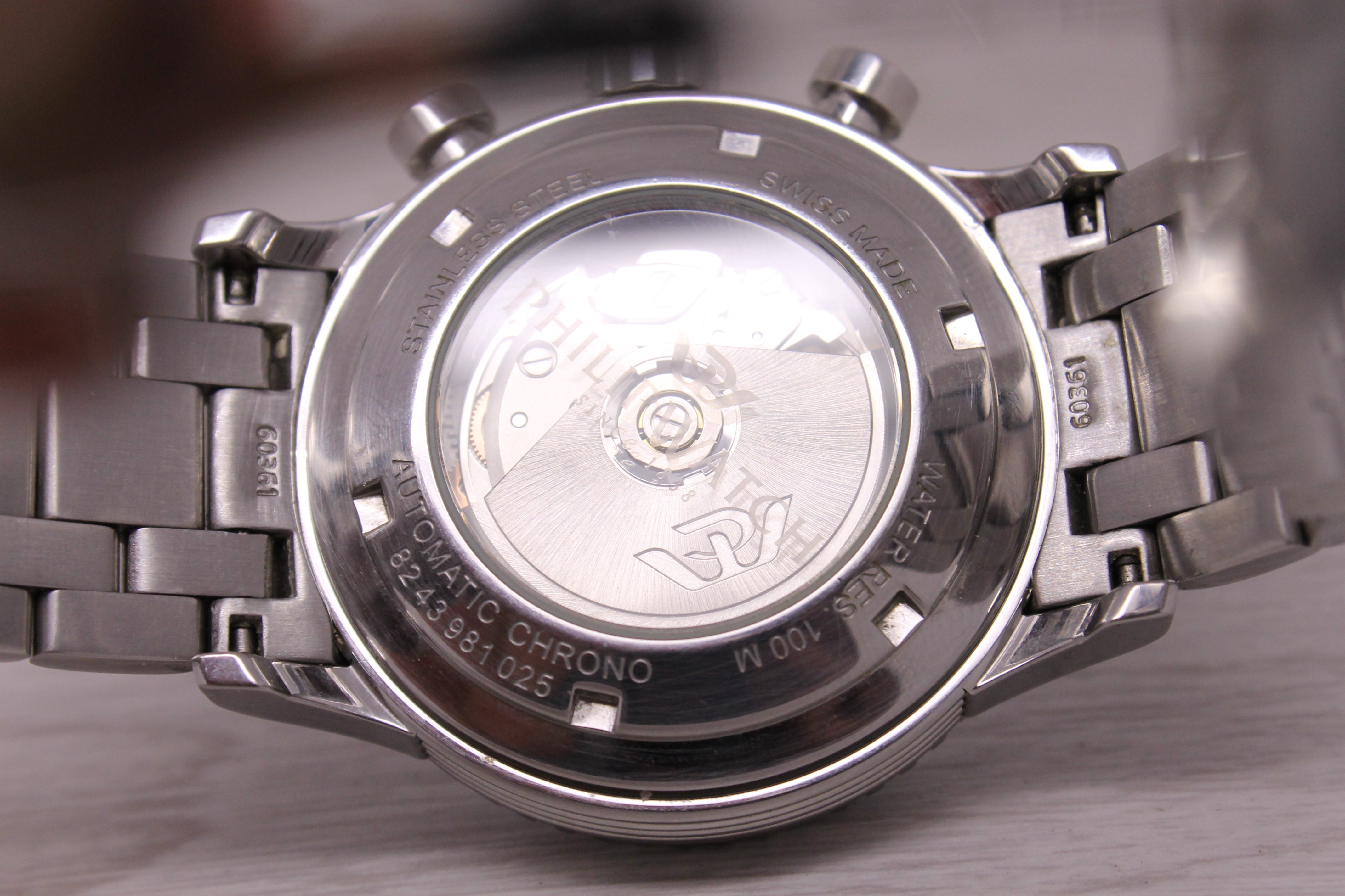 Philip Watch Admiral Chronograph 41mm Steel Swiss Date Automatic Valjoux 7750