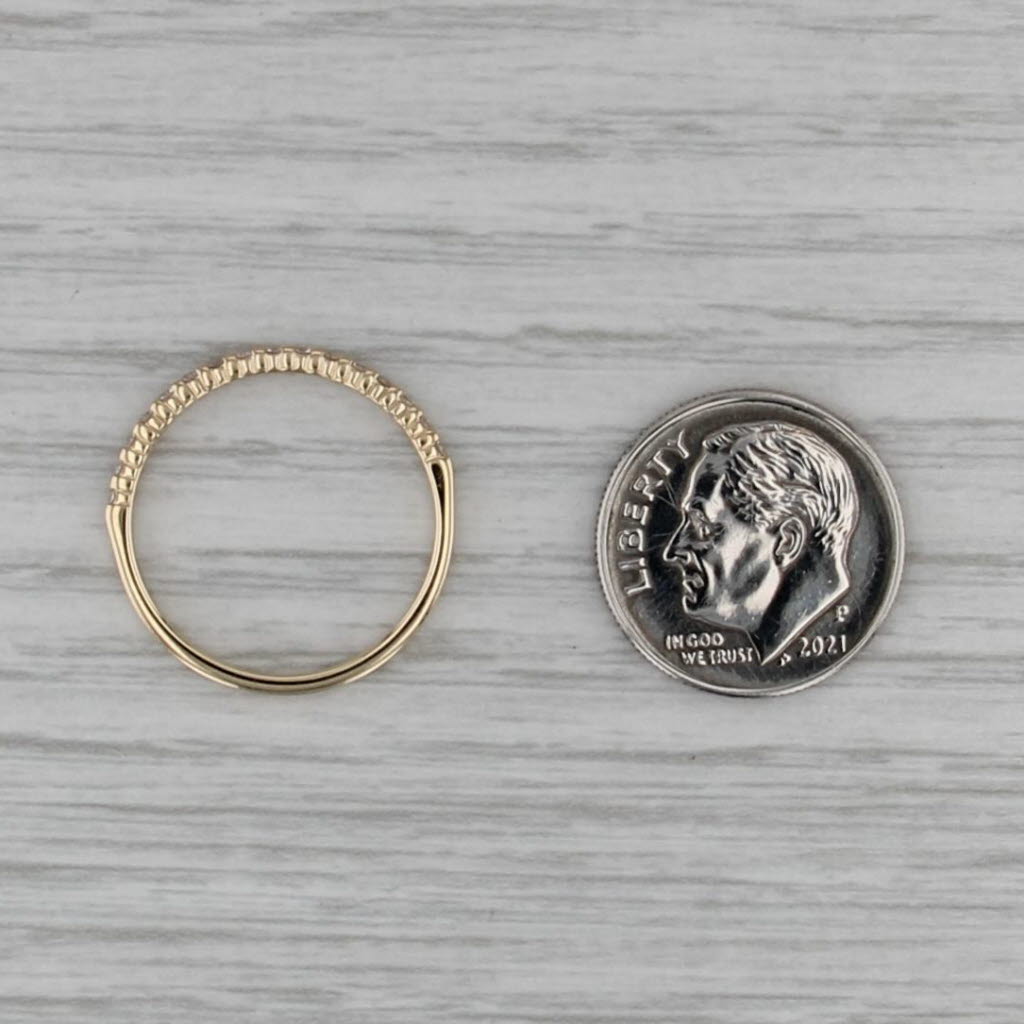 0.10ctw Diamond Stackable Band 14k Yellow Gold Size 7 Wedding Ring