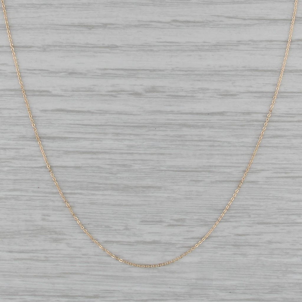 Cable Chain Necklace 14k Yellow Gold 18.25" 0.6