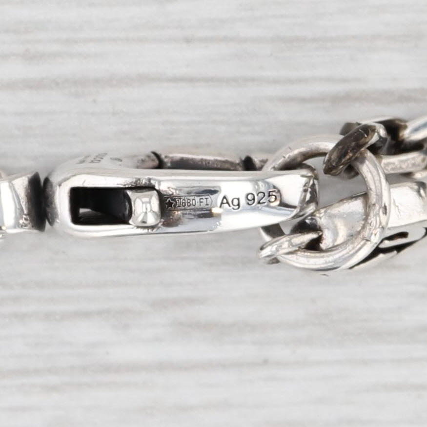 Light Gray Gucci Marmont Torchon Cable Chain Bracelet Sterling Silver 7.5"
