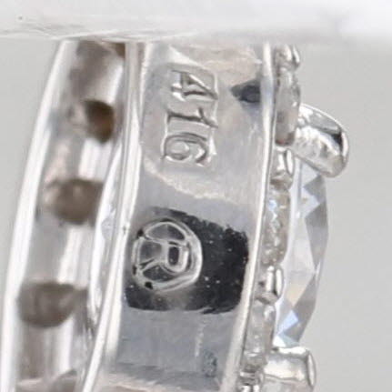 0.90ctw Cubic Zirconia Halo Dangle Earrings 10k White Gold Drops