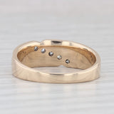 0.15ctw Diamond Men's Wedding Band 14k Yellow Gold Size 8.5 Ring