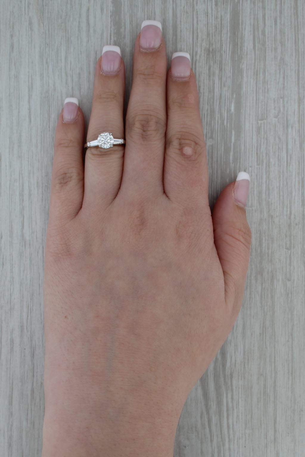 Vintage 1.64ctw IGI Round Lab Grown Diamond Engagement Ring Platinum Size 5.5