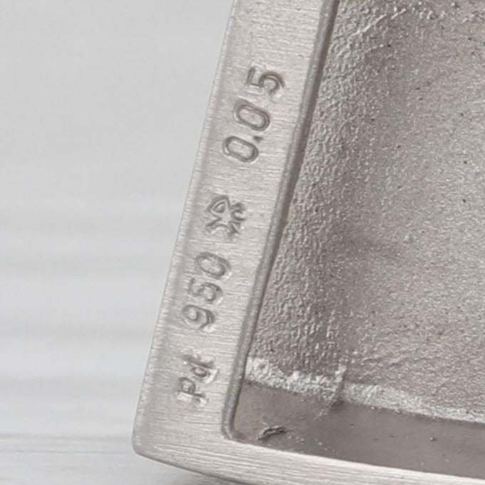 Diamond Solitaire Palladium Slide Pendant Brushed Finish