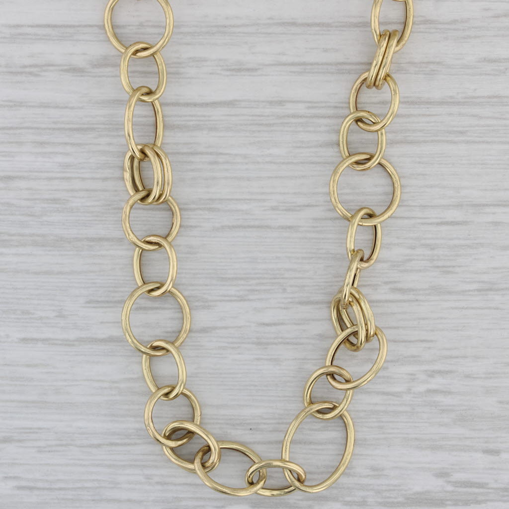 Gray Ippolita 33.25" Linked Rings Bangle Necklace 18k Yellow Gold