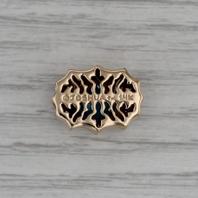 Joshua 2.40ctw Topaz Heart Diamond Slide Bracelet Charm 14k Yellow Gold Vintage