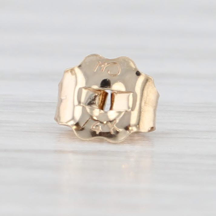 Light Gray 8mm Cultured Pearl Stud Earrings 14k Yellow Gold
