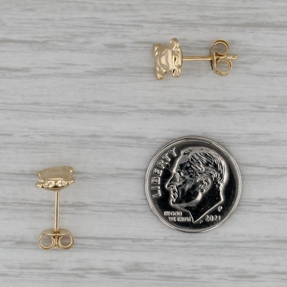 Teddybear Stud Earrings 18k Yellow Gold Bear Studs