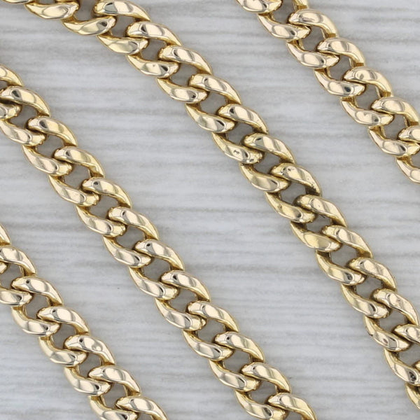 Curb Chain Necklace 10k Yellow Gold 22" 3.7mm